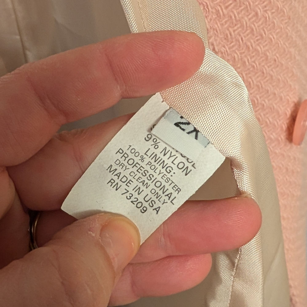 Marvin Richards Blush Pink Textured Coat - Picture 5 of 6